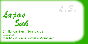 lajos suh business card